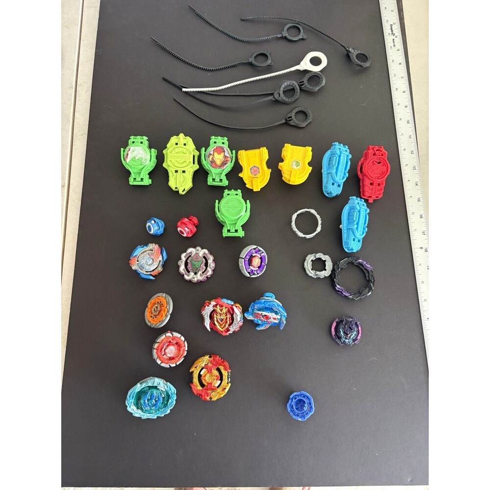 Beyblade Lot Assorted Tops Launchers Ripcords Parts Accessories Mixed Collection